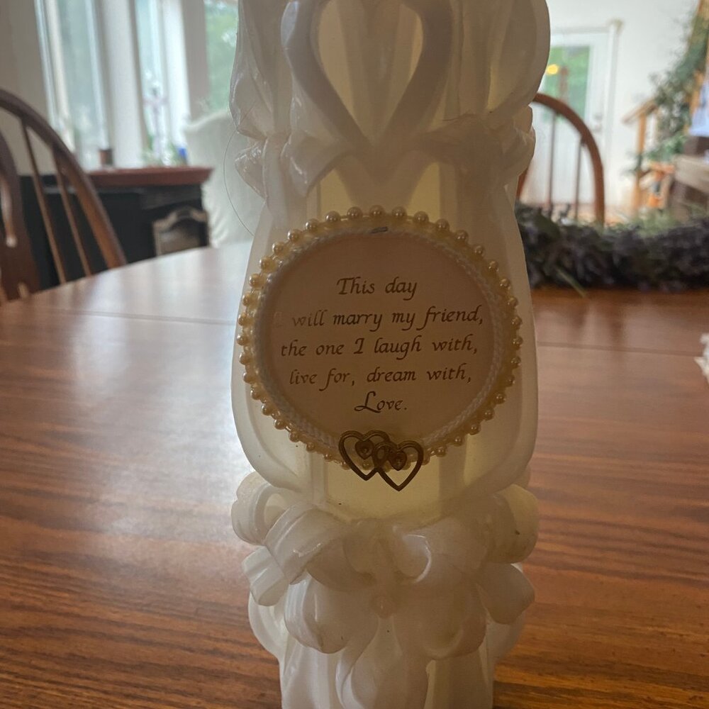 Carved Wedding Candle
